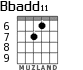 Bbadd11 para guitarra - versión 3