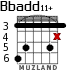 Bbadd11+ para guitarra - versión 3