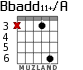 Bbadd11+/A para guitarra - versión 3