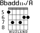 Bbadd11+/A para guitarra - versión 5