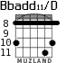Bbadd11/D para guitarra - versión 5