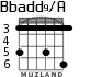 Bbadd9/A para guitarra - versión 4