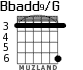 Bbadd9/G para guitarra - versión 2