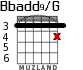 Bbadd9/G para guitarra - versión 3