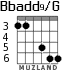 Bbadd9/G para guitarra - versión 4