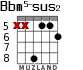 Bbm5-sus2 para guitarra - versión 2