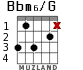 Bbm6/G para guitarra - versión 2