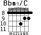 Bbm7/C para guitarra - versión 3
