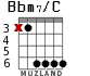 Bbm7/C para guitarra