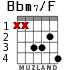 Bbm7/F para guitarra - versión 3