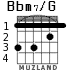 Bbm7/G para guitarra