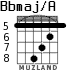 Bbmaj/A para guitarra - versión 6