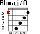 Bbmaj/A para guitarra - versión 8