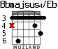 Bbmajsus4/Eb para guitarra - versión 2