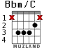 Bbm/C para guitarra - versión 2