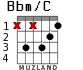 Bbm/C para guitarra - versión 3