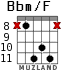 Bbm/F para guitarra - versión 6