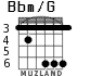 Bbm/G para guitarra - versión 3