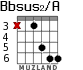 Bbsus2/A para guitarra - versión 2