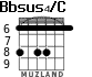 Bbsus4/C para guitarra - versión 5