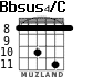 Bbsus4/C para guitarra - versión 6