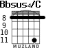 Bbsus4/C para guitarra - versión 7