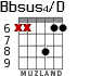 Bbsus4/D para guitarra - versión 4