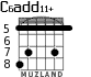C6add11+ para guitarra - versión 3