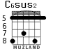C6sus2 para guitarra - versión 6