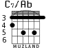 C7/Ab para guitarra