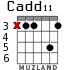 Cadd11 para guitarra - versión 3