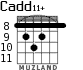 Cadd11+ para guitarra - versión 6