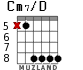 Cm7/D para guitarra - versión 2