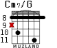 Cm7/G para guitarra - versión 6