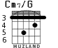 Cm7/G para guitarra