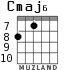 Cmaj6 para guitarra - versión 5