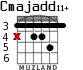 Cmajadd11+ para guitarra - versión 3