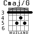 Cmaj/G para guitarra - versión 3