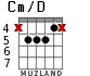 Cm/D para guitarra - versión 2
