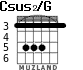 Csus2/G para guitarra - versión 4