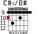 C#7/G# para guitarra - versión 3