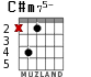 C#m75- para guitarra