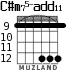C#m75-add11 para guitarra - versión 5