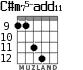 C#m75-add11 para guitarra - versión 8