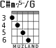 C#m75-/G para guitarra - versión 4
