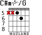 C#m75-/G para guitarra - versión 5
