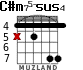 C#m75-sus4 para guitarra - versión 6