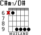 C#m7/D# para guitarra - versión 2
