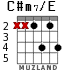 C#m7/E para guitarra - versión 2