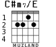 C#m7/E para guitarra - versión 1